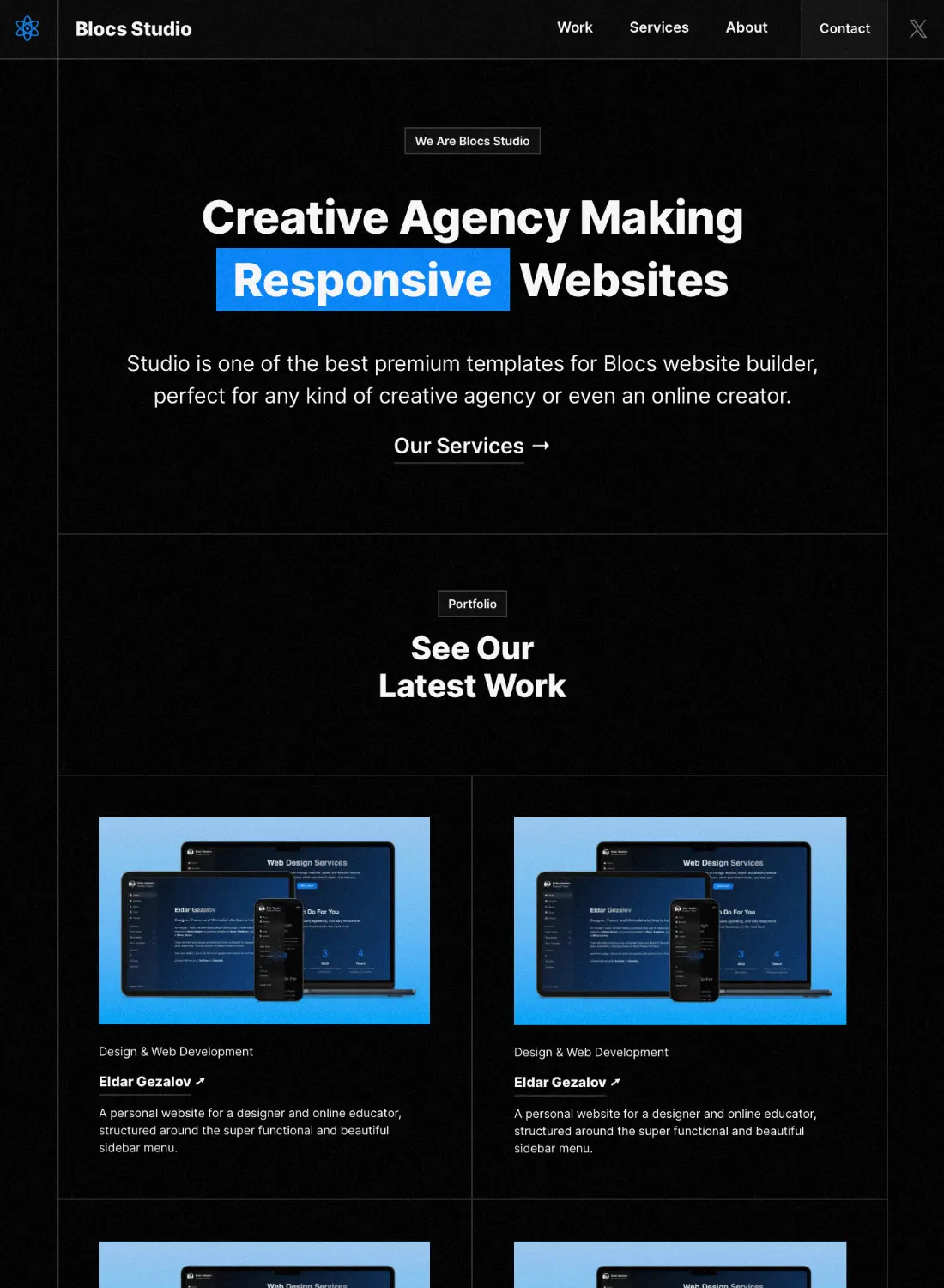 premium agency studio template for blocs 5