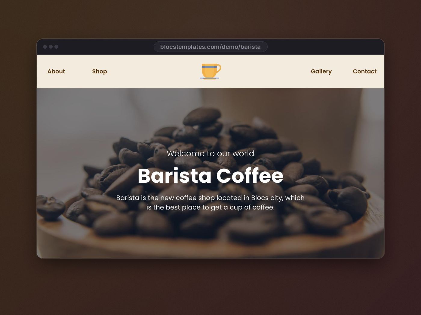 Barista template for Blocs