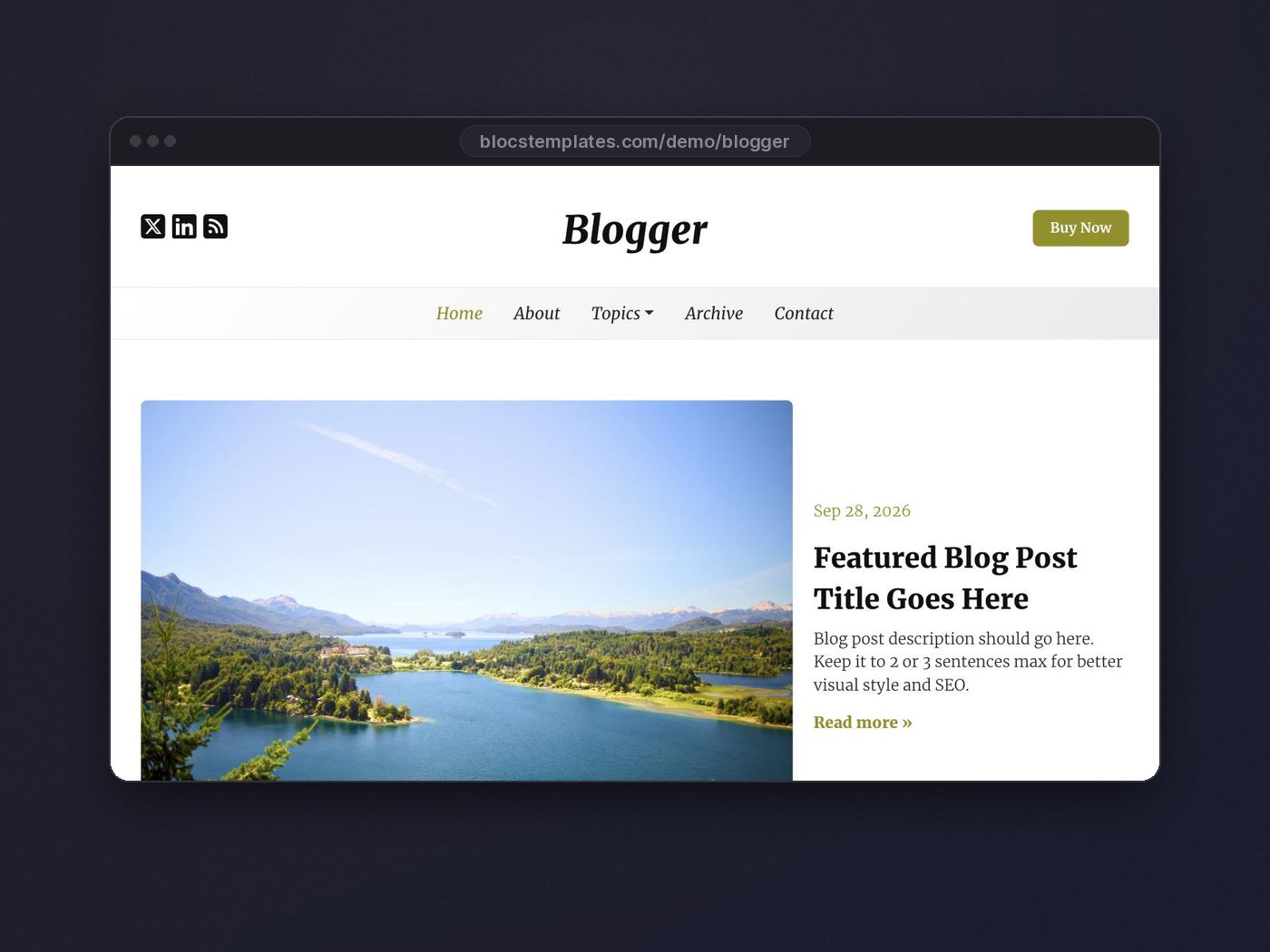 Blogger template for Blocs