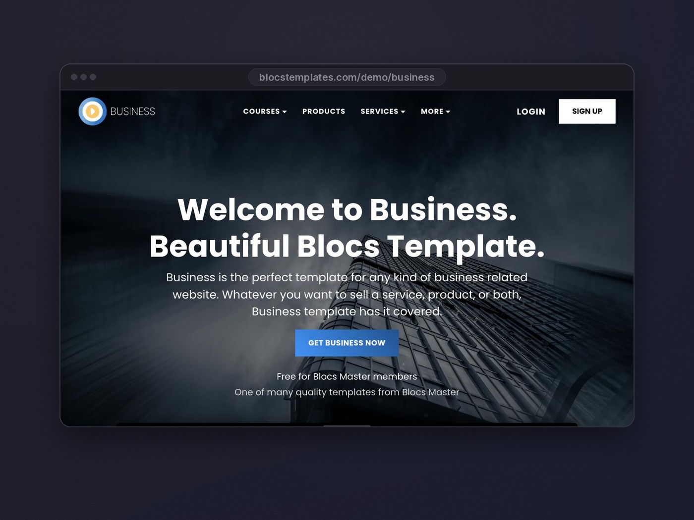 Business template for Blocs