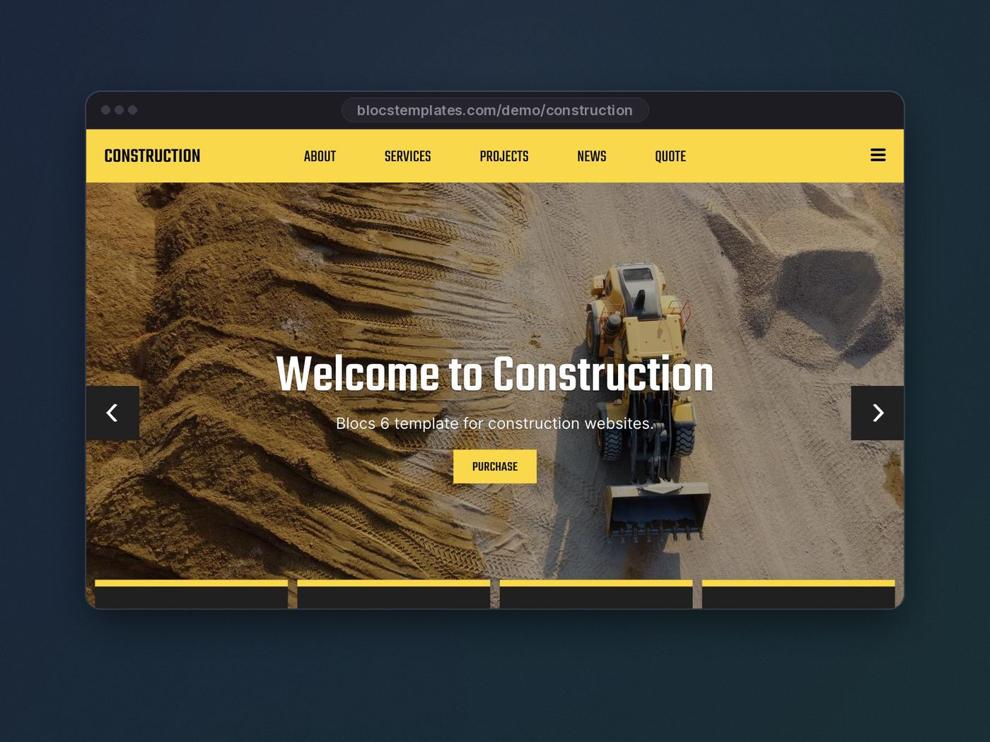 Construction template for Blocs