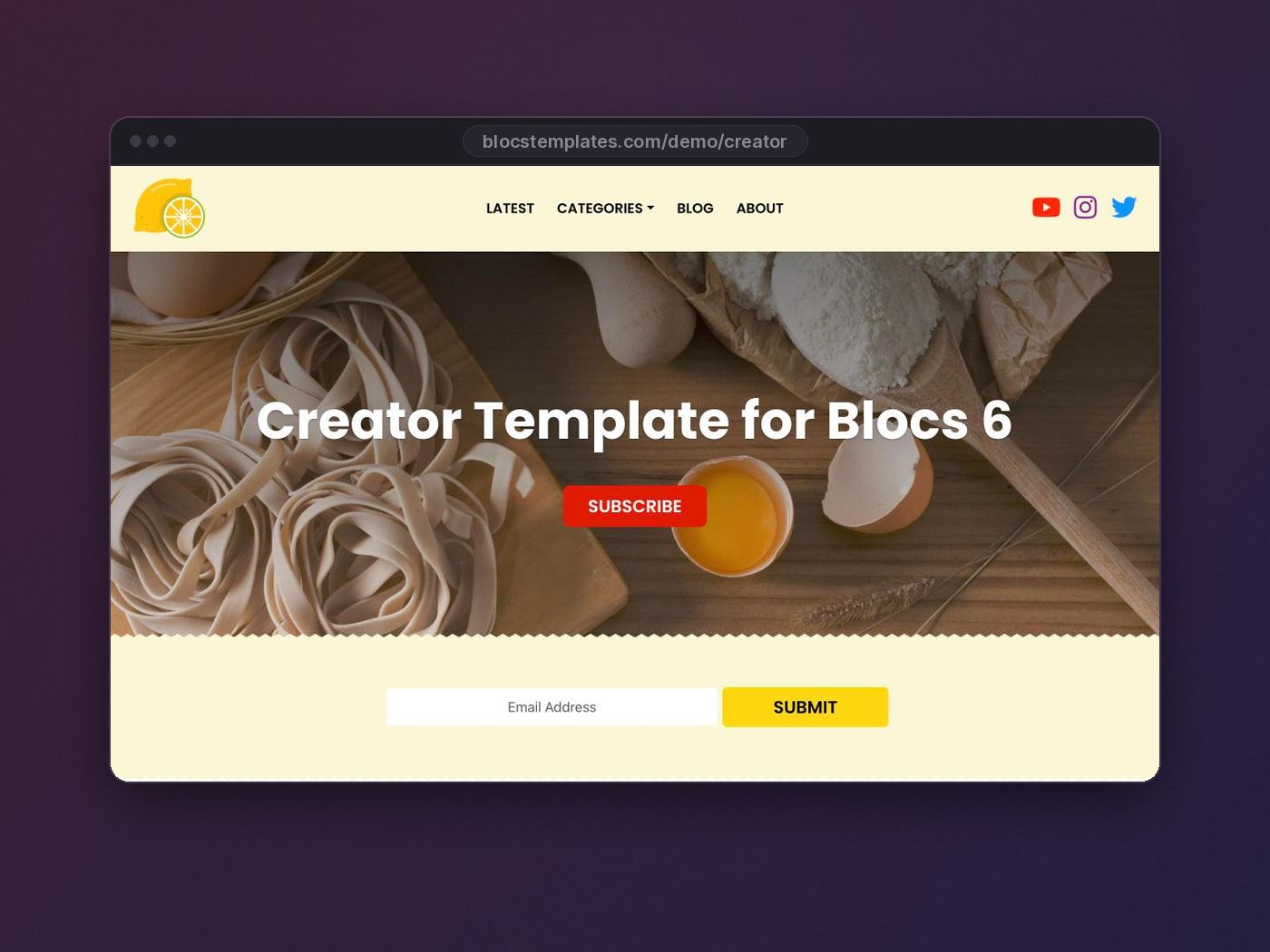 Creator template for Blocs