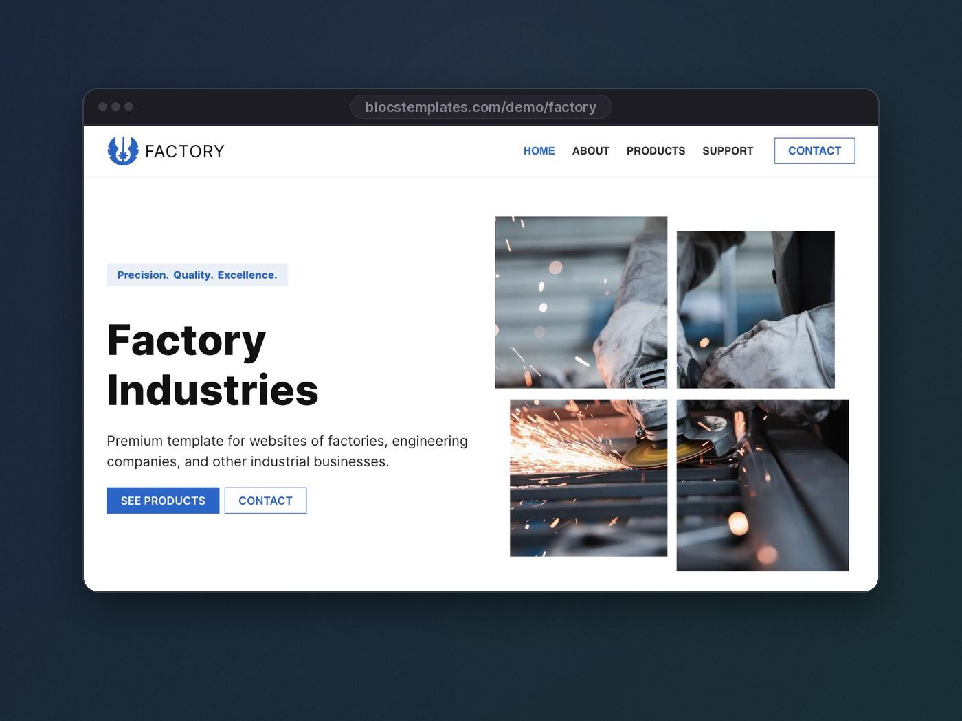 Factory template for Blocs