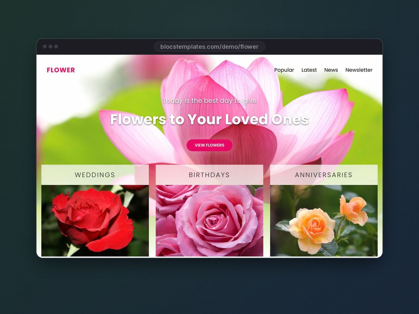 Flower template for Blocs