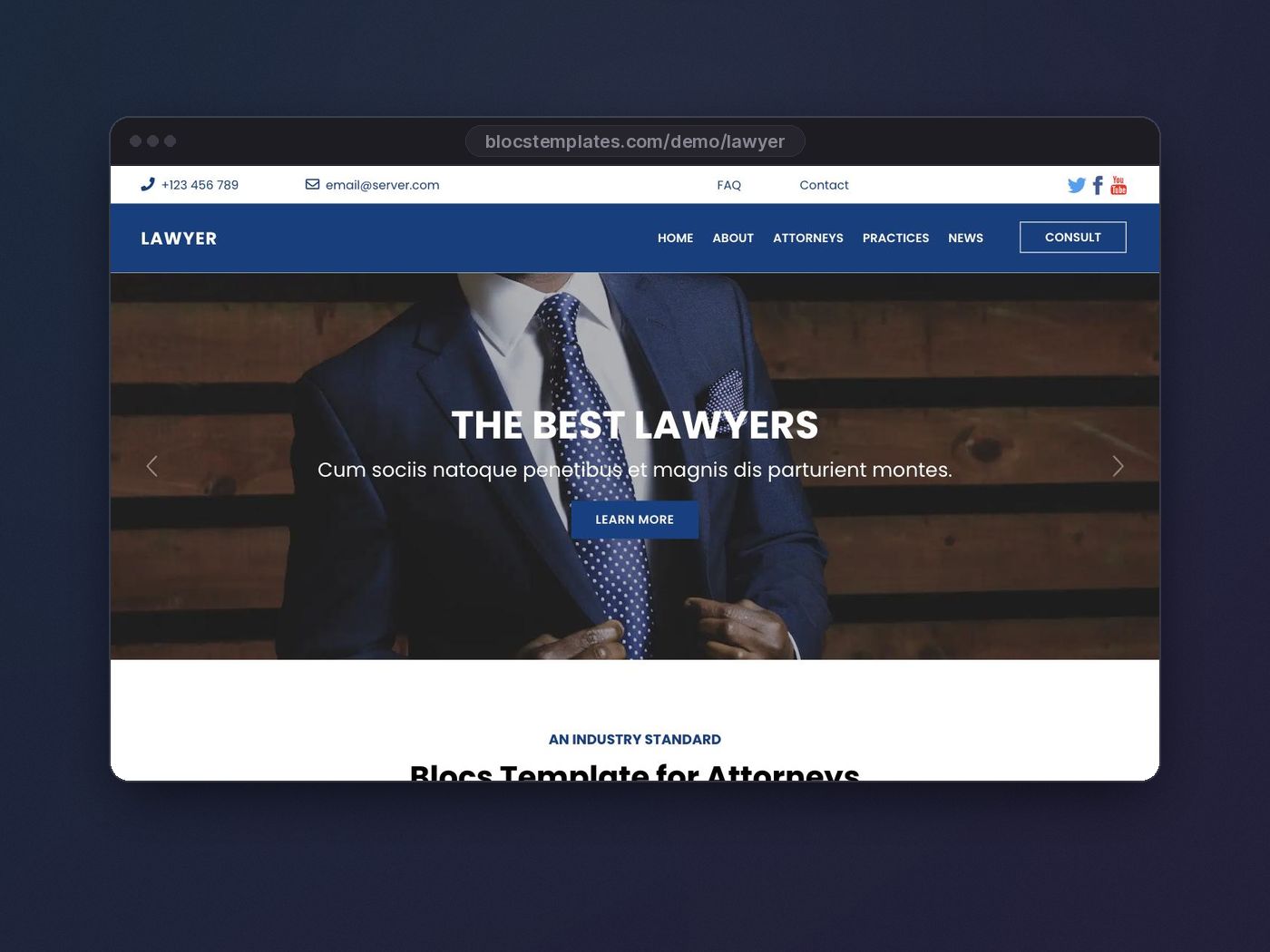 Lawyer template for Blocs