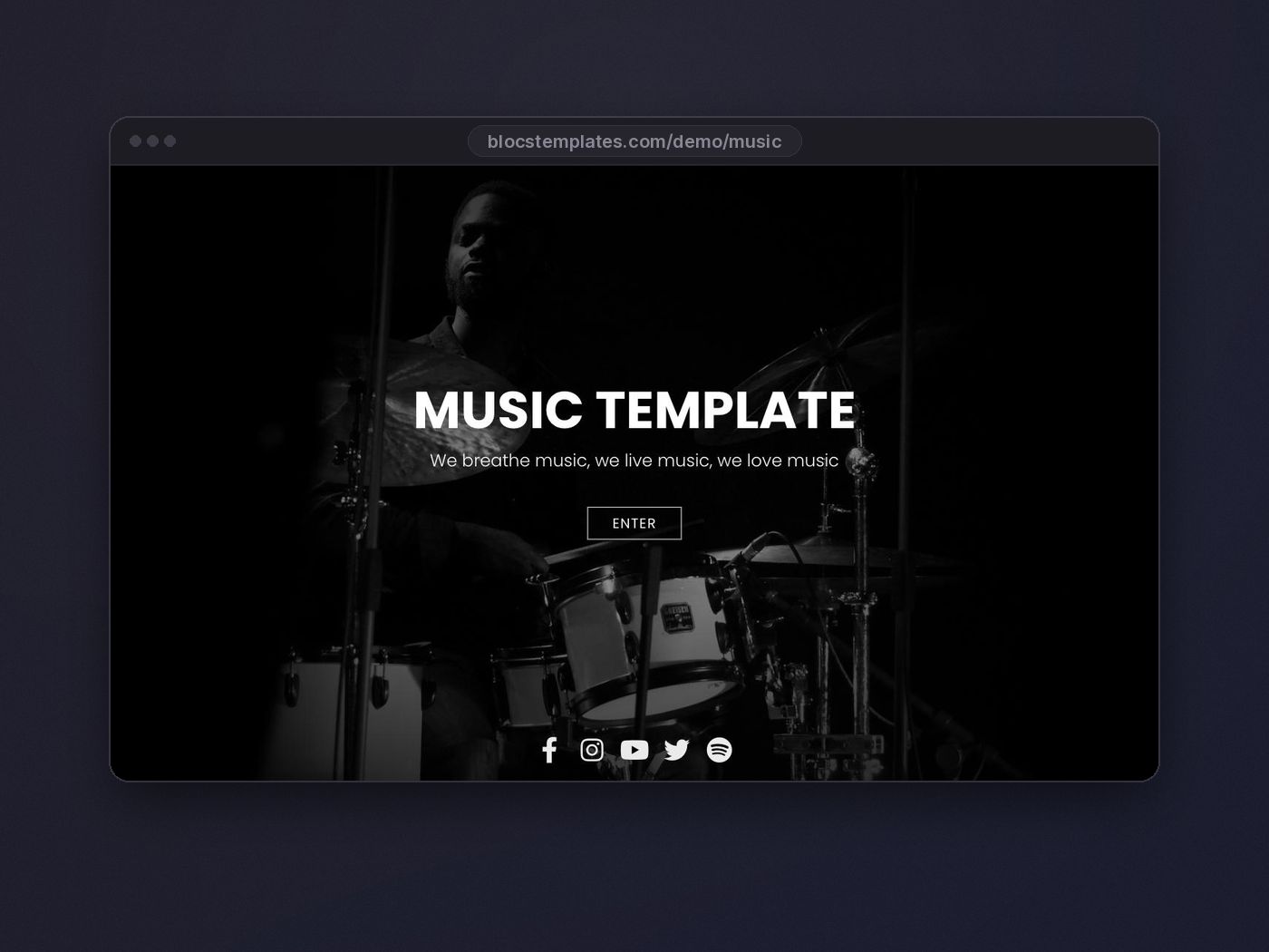 Music template for Blocs