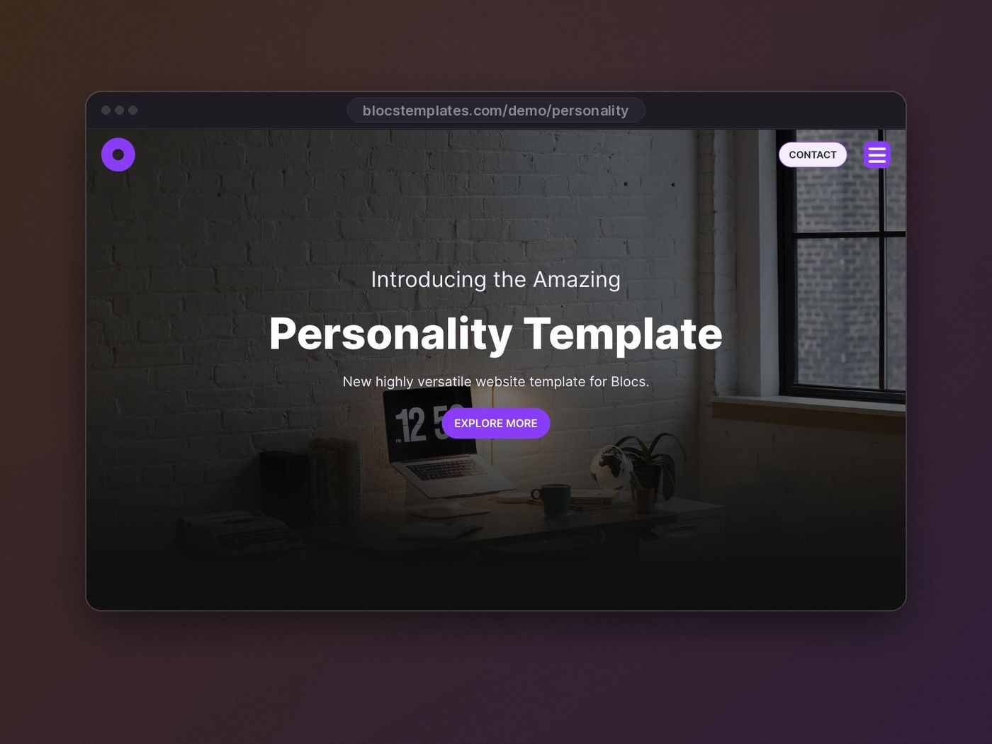 Personality template for Blocs