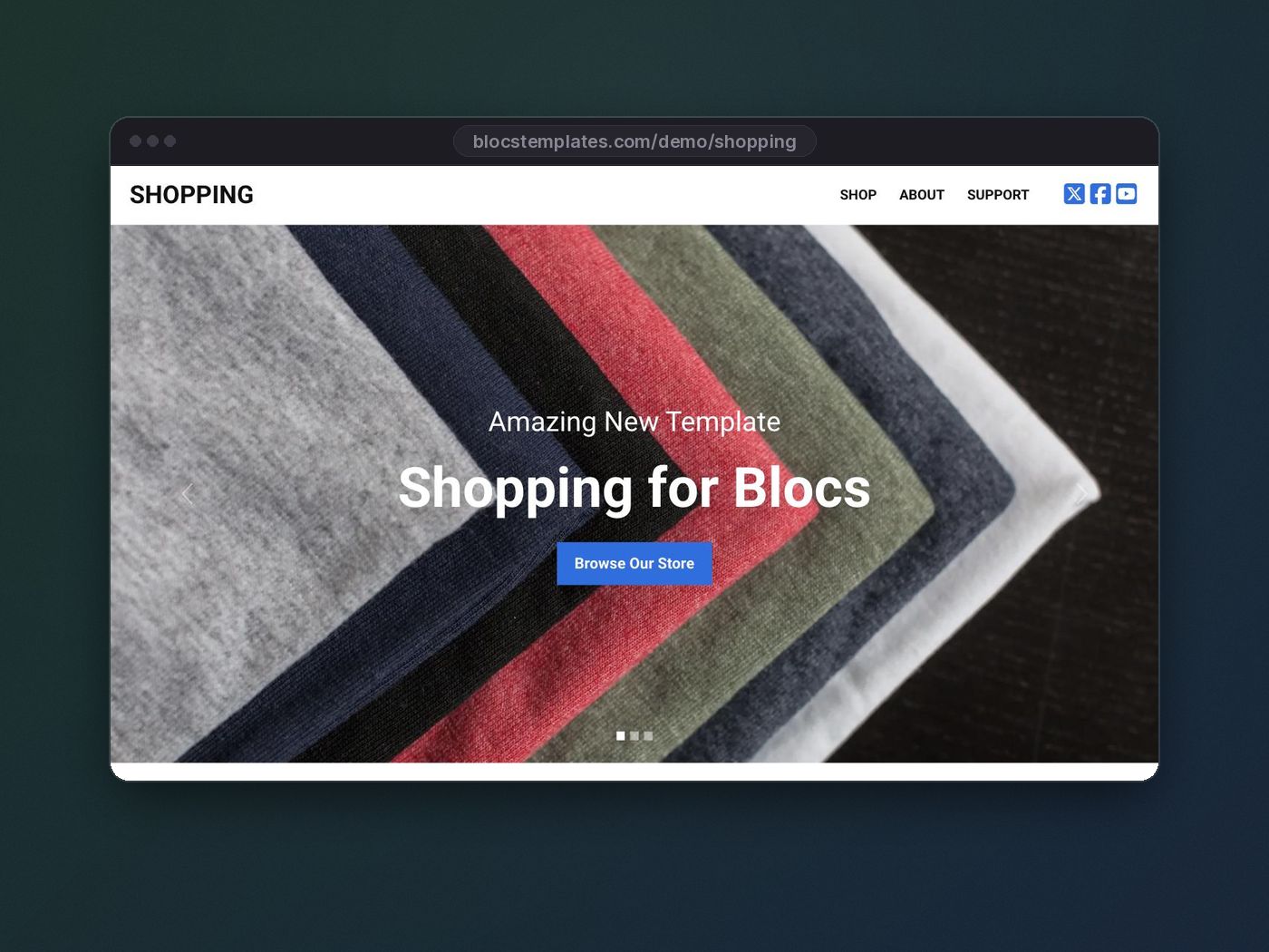 Shopping template for Blocs