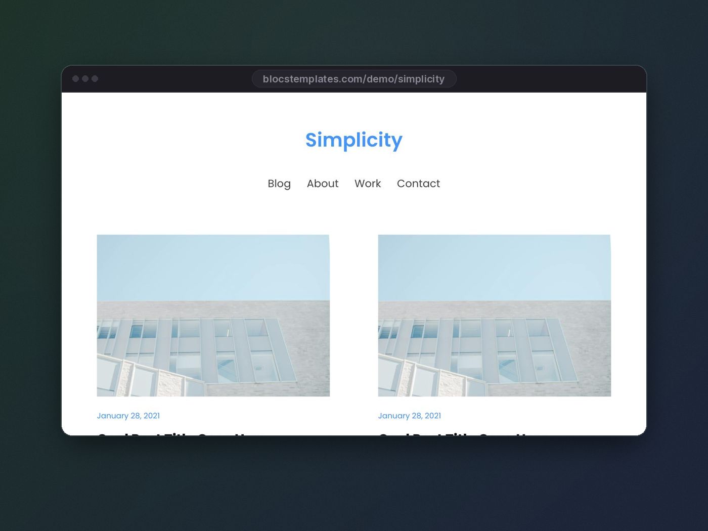Simplicity template for Blocs