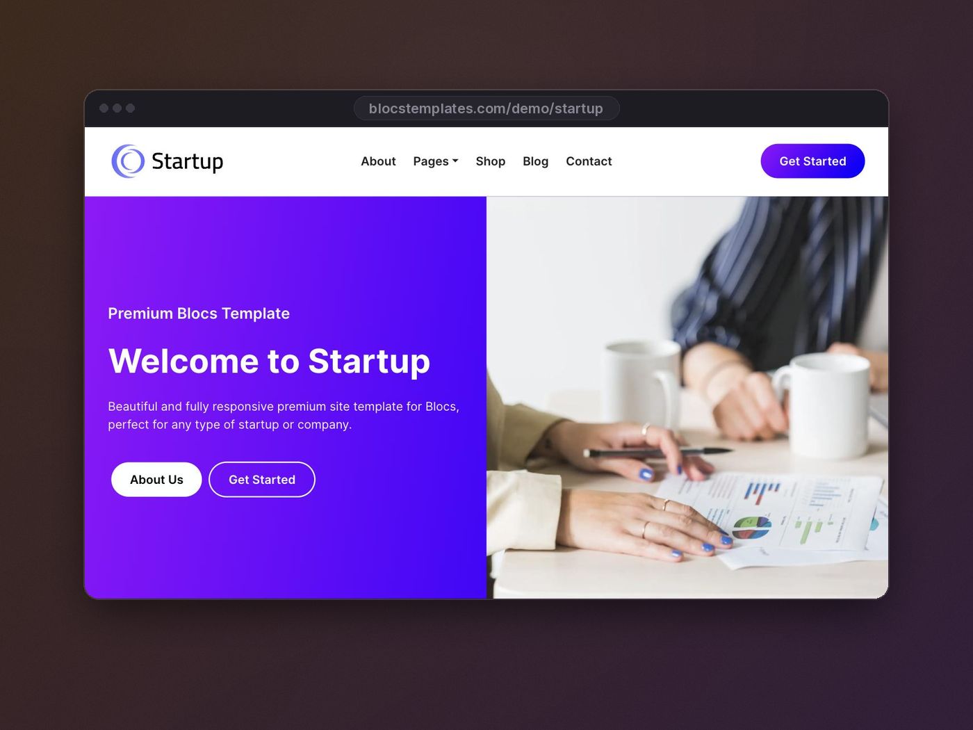 Startup template for Blocs
