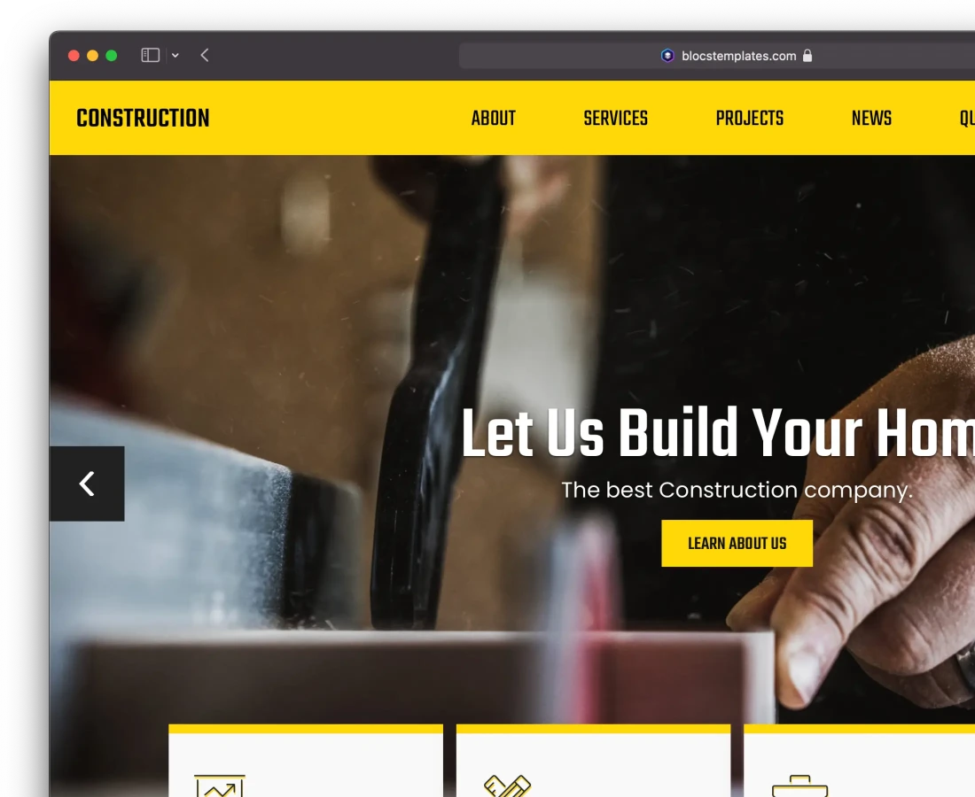 The published live website