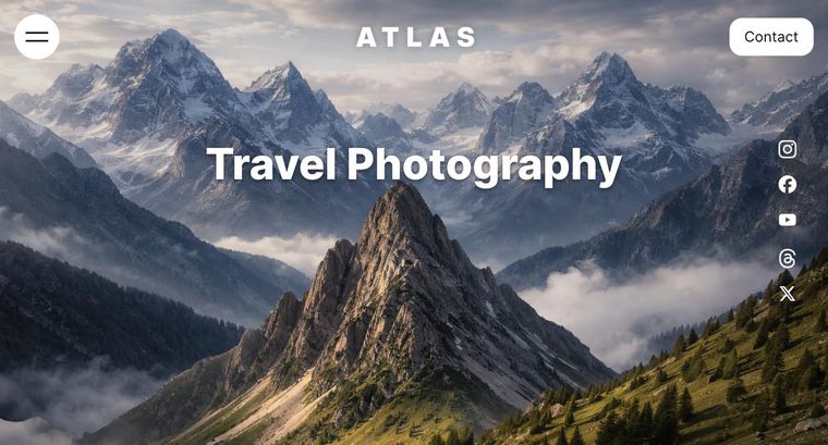 Atlas template — Homepage page