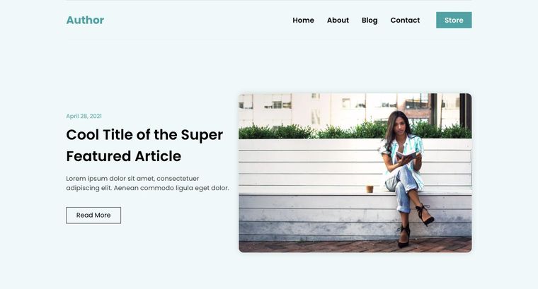 Author template — Blog page