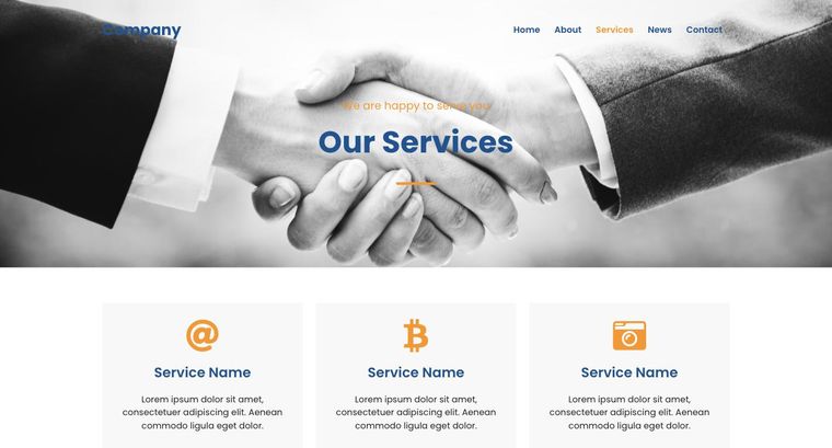 Company template — Services page