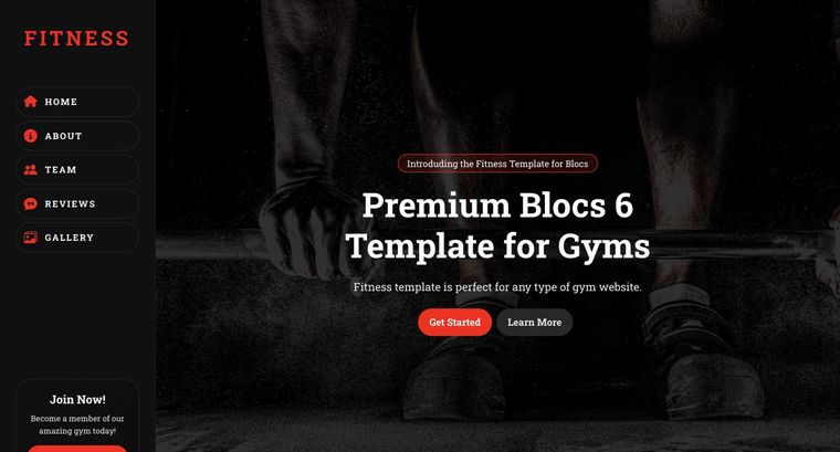 Fitness template — Homepage page
