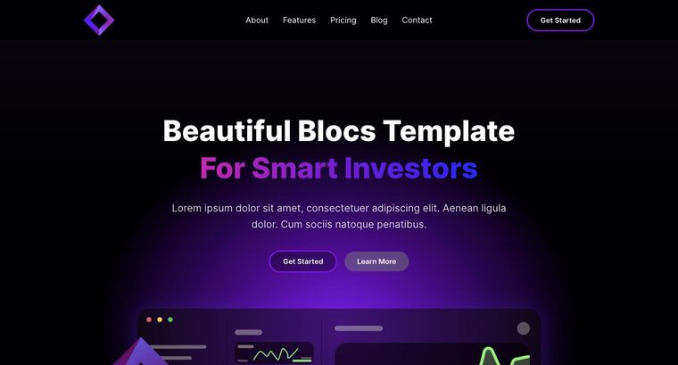 Investor template — Homepage page