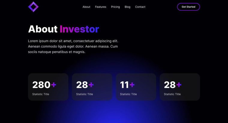 Investor template — About page