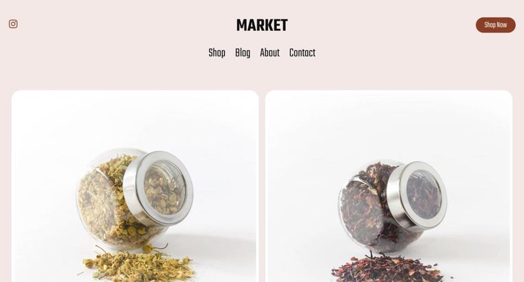 Market template — Shop page