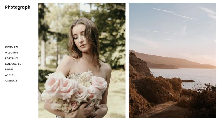 Photograph template — Homepage page