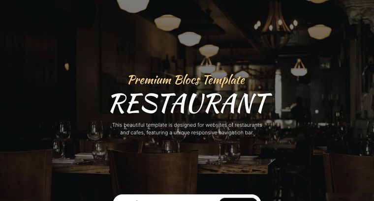 Restaurant template — Homepage page